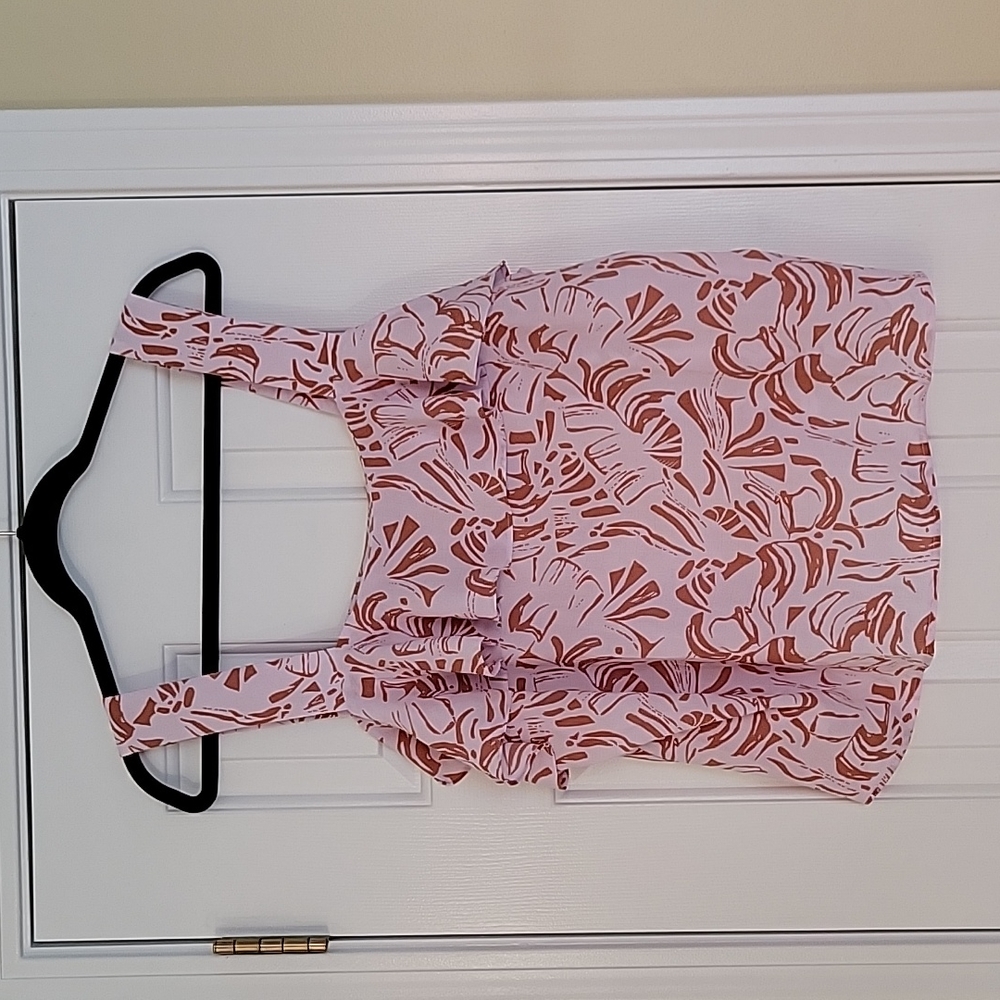 NWT Nine West Squareneck Ruffled Tank Top